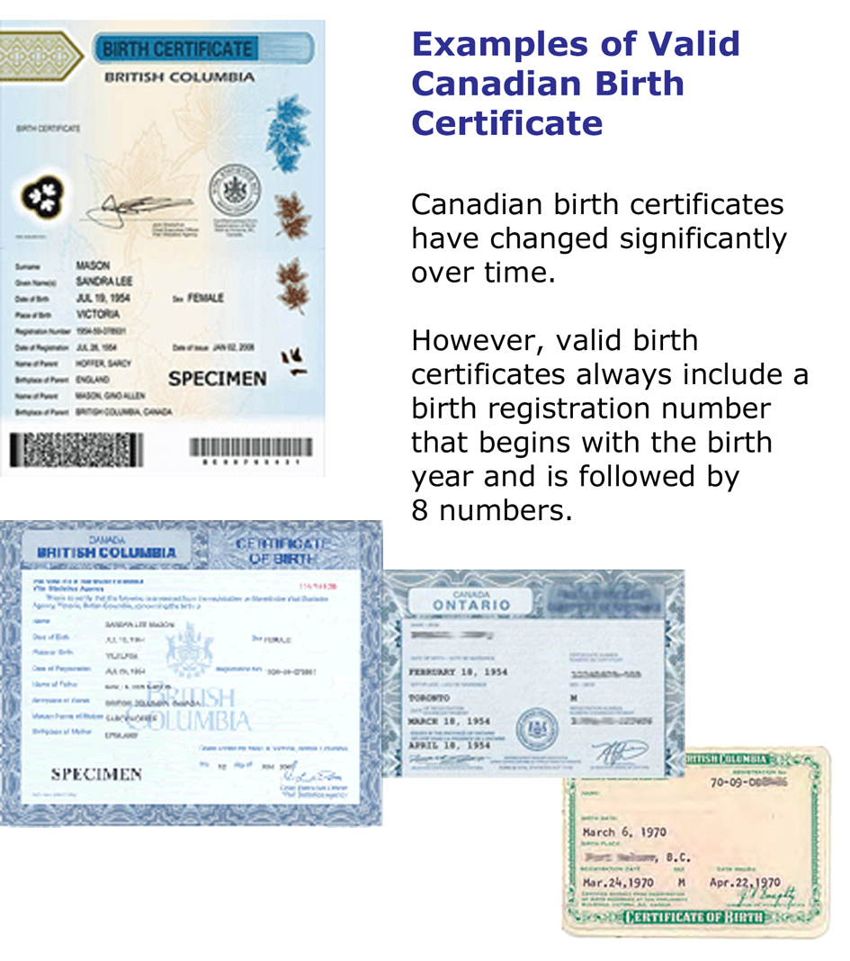 Long Form Canadian Birth Certificate Templates Printable Free 