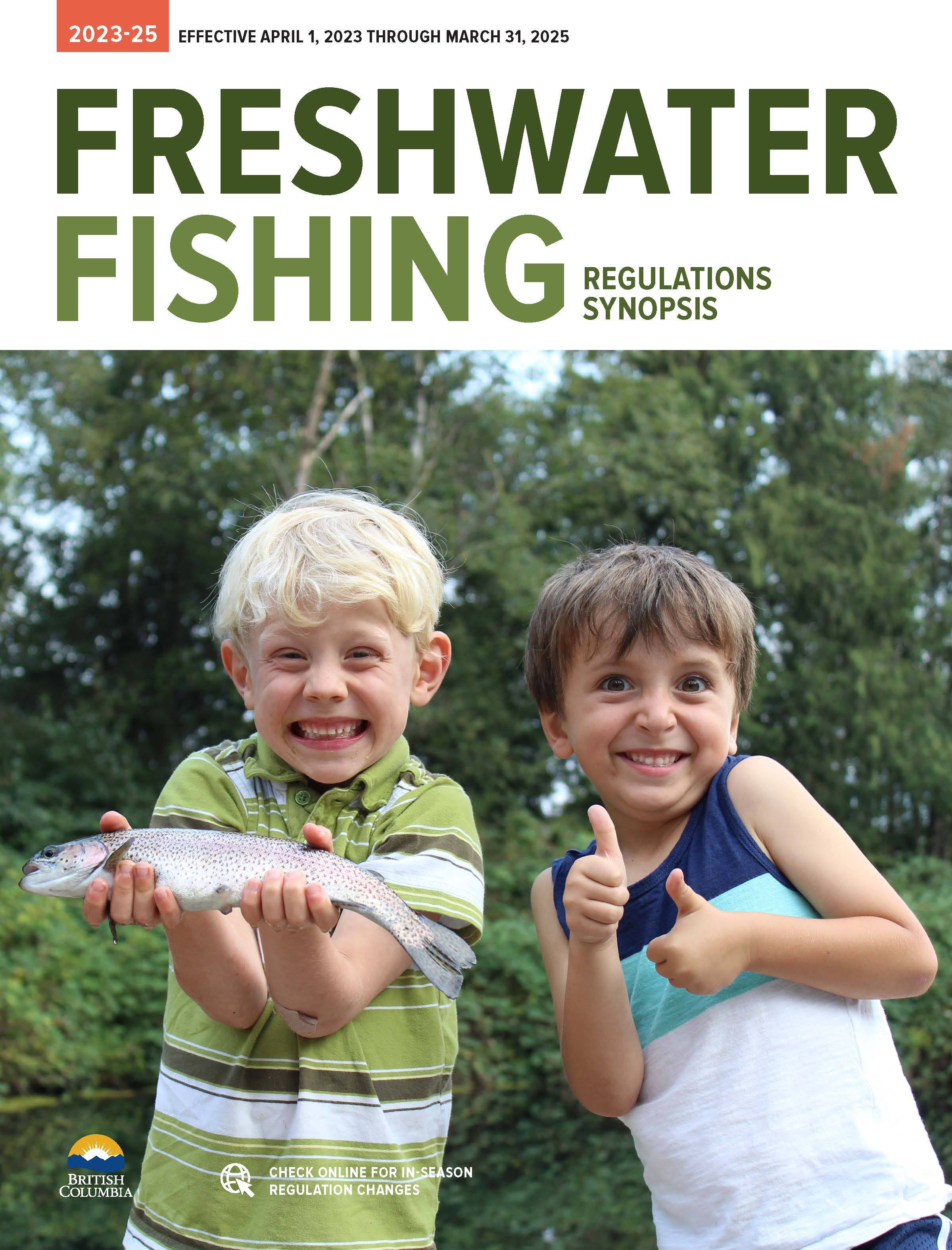 Image links to the current Freshwater Fishing Regulation Synopsis