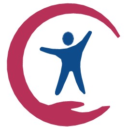 Image for Care Circle - Generic Human in blue with a large red hand encircling like a paint brush stroke