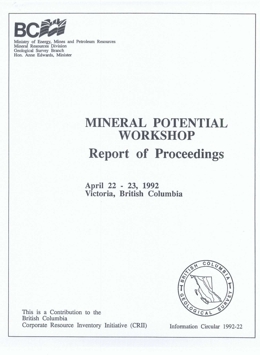 Mineral Potential Workshop: Report of Proceedings