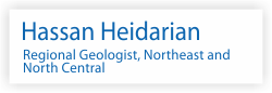 Hassan Heidarian, Regional Geologist, Northeast and North Central