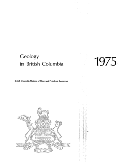 Geology in British Columbia, 1975
