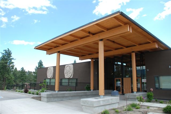 Front entrance to the Westbank First Nation Youth Centre 