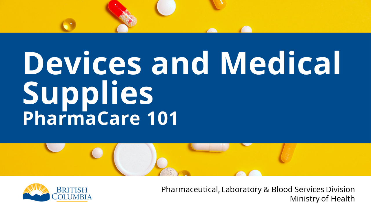 PharmaCare 101 - Province of British Columbia