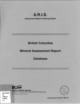 British Columbia Mineral Assessment Report Database