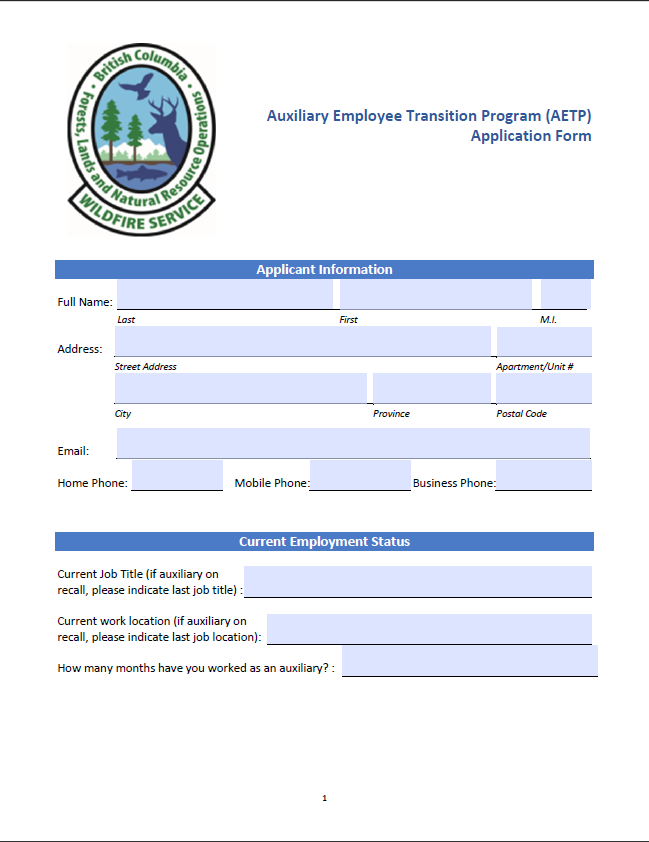 Thumbnail of AETP application form