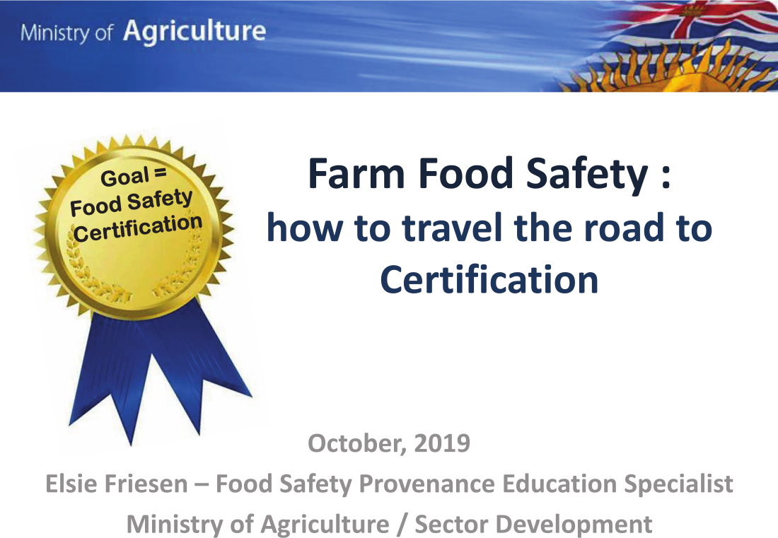 Farm Food Safety: How to Travel the Road to Certification