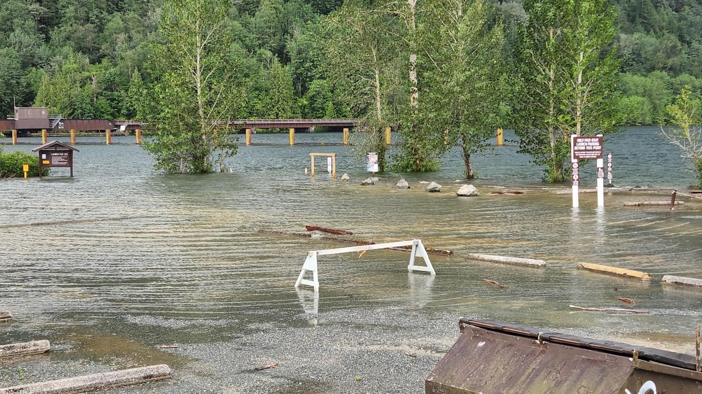 High water levels at Harrison Lake