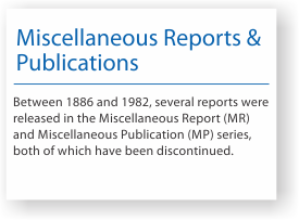 Miscellaneous reports and publications