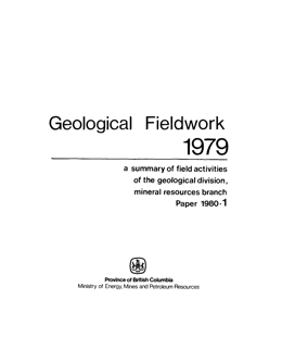 Geological Fieldwork 1979
