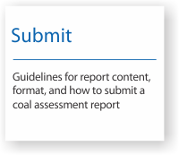 Submission information for coal assessment reports
