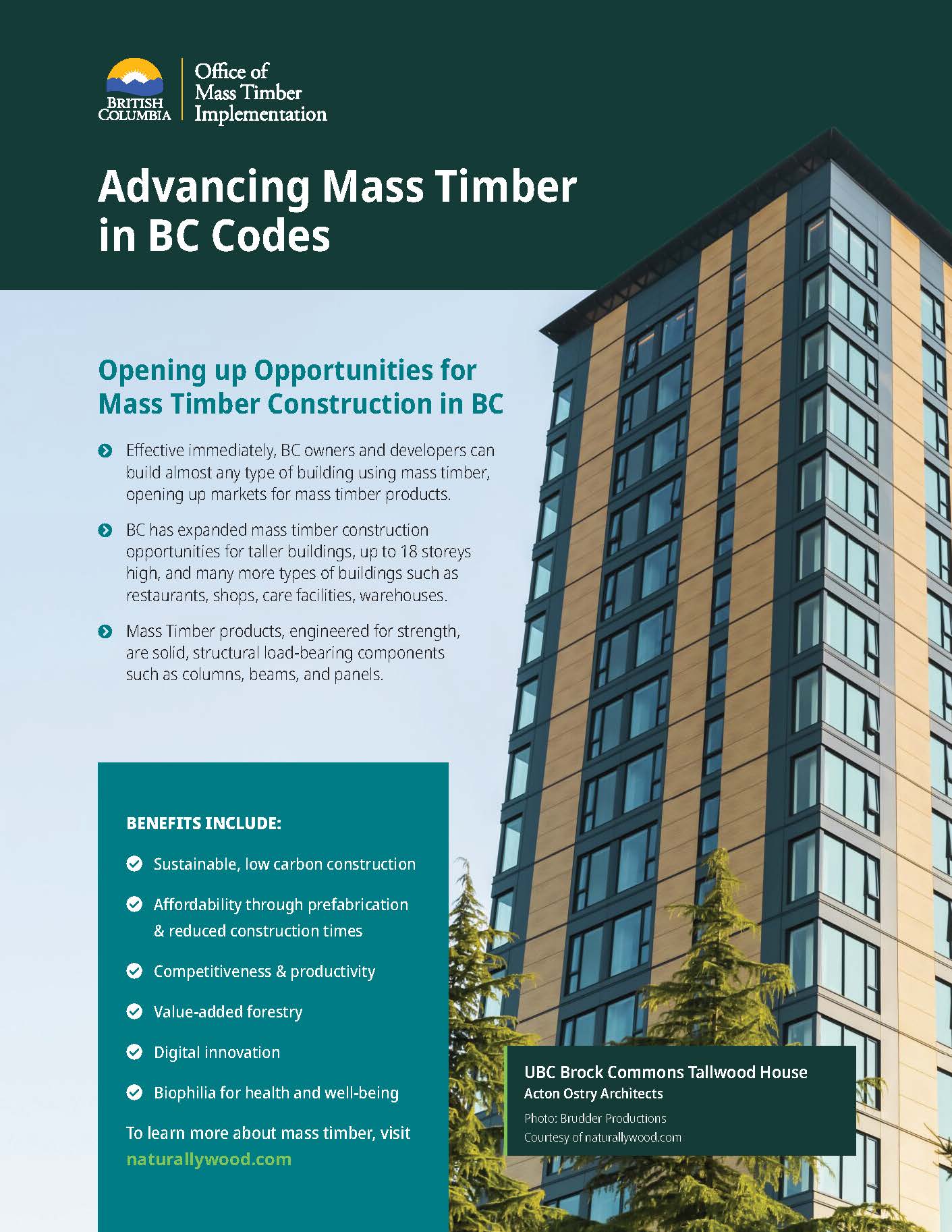 Advancing Mass Timber in BC Codes