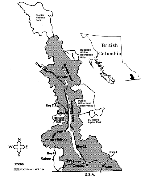 Map of Kootenay Lake TSA, click to expand
