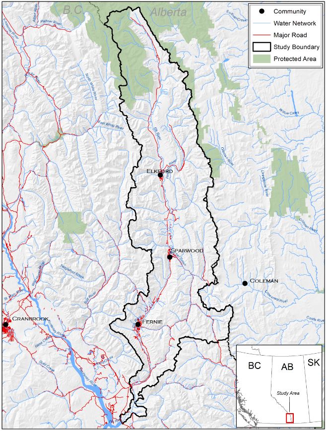 Map of Elk Valley Study Area