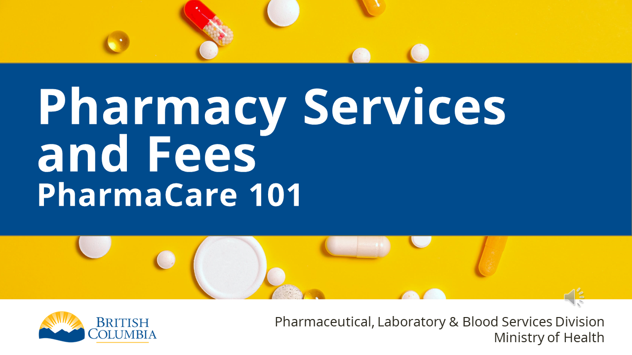 Pharmacy services and fees