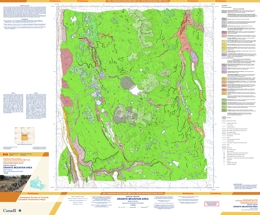 Surficial geology, Granite Mountain area, British Columbia by (parts of NTS 93B/8; 93B/9)