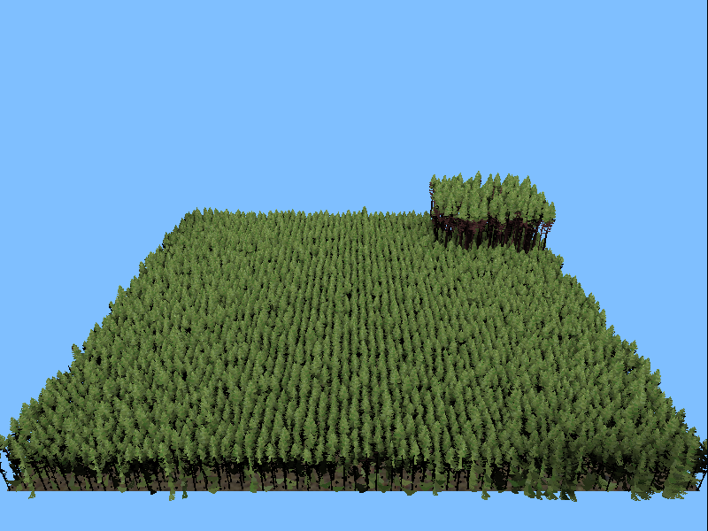 simulated image of clearcut with reserves after 30 years