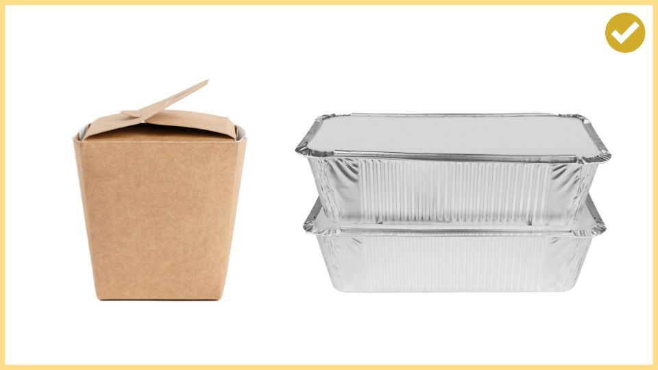 paper and aluminium food containers