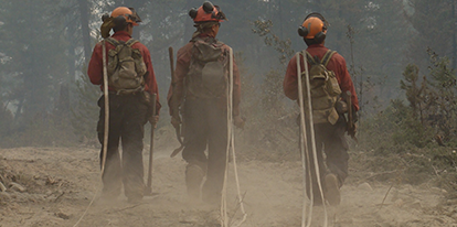 BC Wildfire Service firefighting crew.