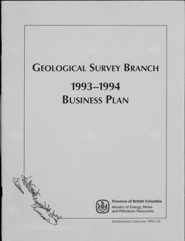 Geological Survey Branch, 1993-1994 Business Plan