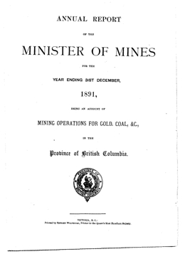 Annual Report 1891