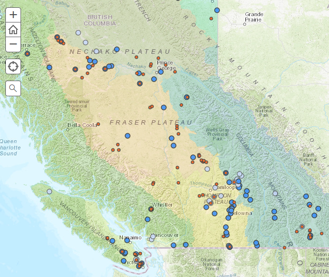 Image thumbnail of the B.C. Lake Monitoring Program Interactive Map
