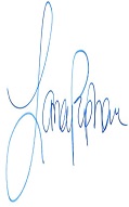 Minister Lana Popham signature
