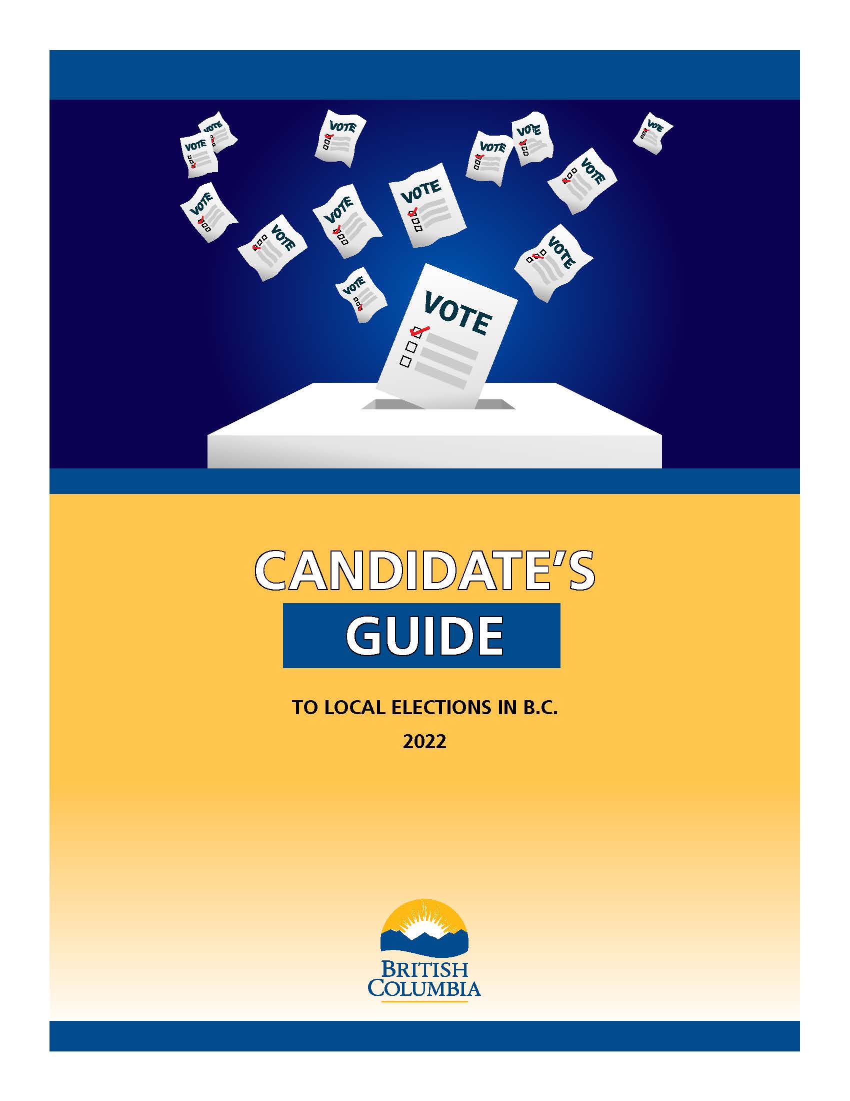 Cover of the Candidate's Guide to Local Elections in B.C.