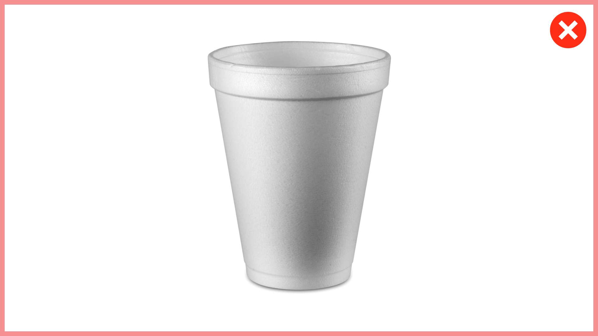 white styrofoam cup