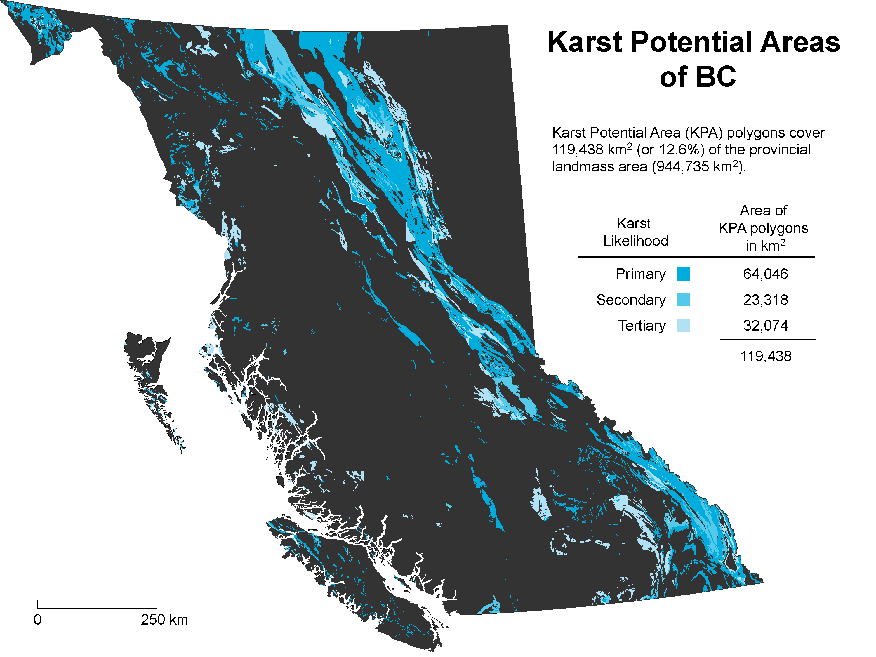 Karst Potential Areas of BC