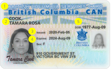 Front of Photo BC Services Card