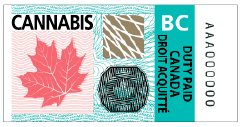  B.C. cannabis excise stamp