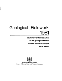 Geological Fieldwork 1981
