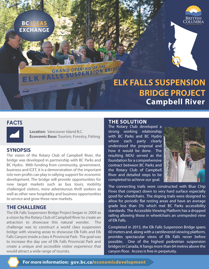 Elk Falls Bridge Success Story