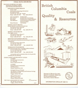 British Columbia Coals: Quality and Resources
