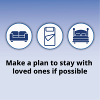 Image suggesting to make plans to stay with loved ones during evacuation