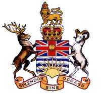 B.C. Coat of Arms after modifications in 1906