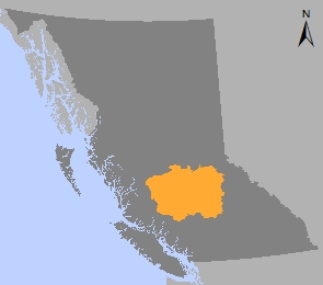 Map of Cariboo-Chilcotin RLUP area