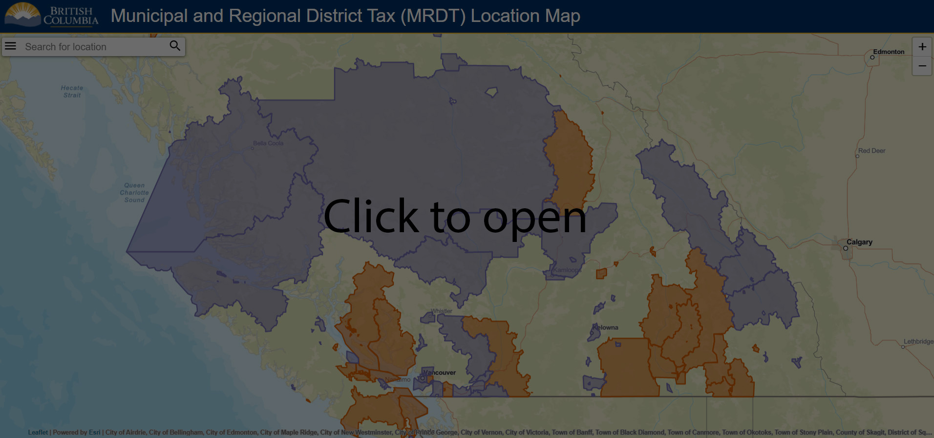 Image link to MRDT location map