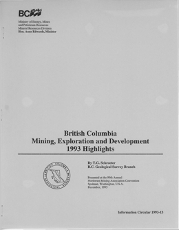 British Columbia Mining, Exploration and Development 1993 Highlights 
