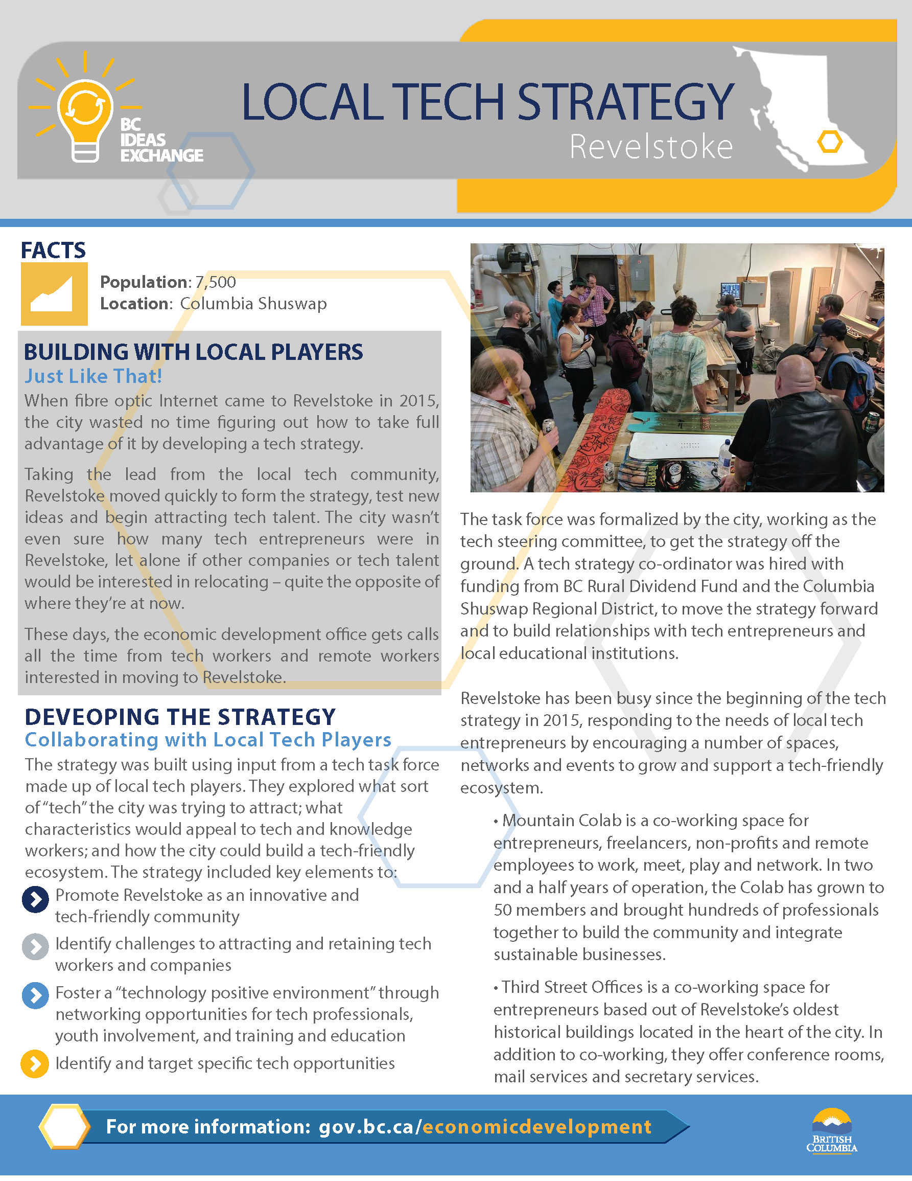 Front page of PDF about Revelstoke tech strategy