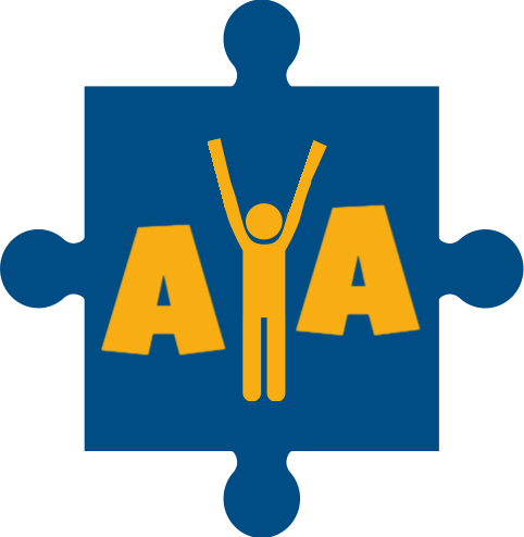 aya logo on blue puzzle piece