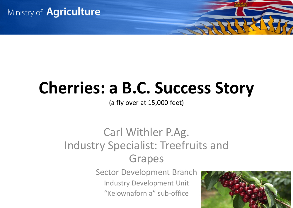 The Cherry Industry: A Made in B.C. Success Story