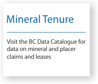 Mineral Tenure information and downloads through the BC Data Catalogue