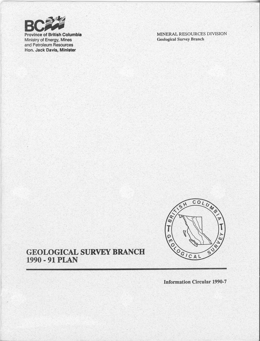 Geological Survey Branch, 1990-91 Plan
