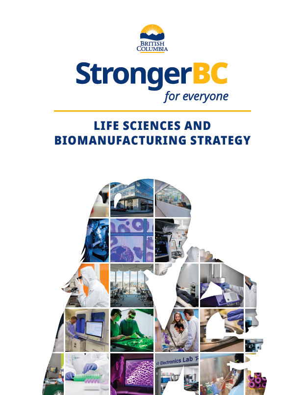 Cover of the BC Life Sciences and Biomanufacturing Strategy