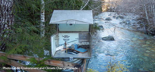 Hydrometric station. Photo Credit: Environment and Climate Change Canada