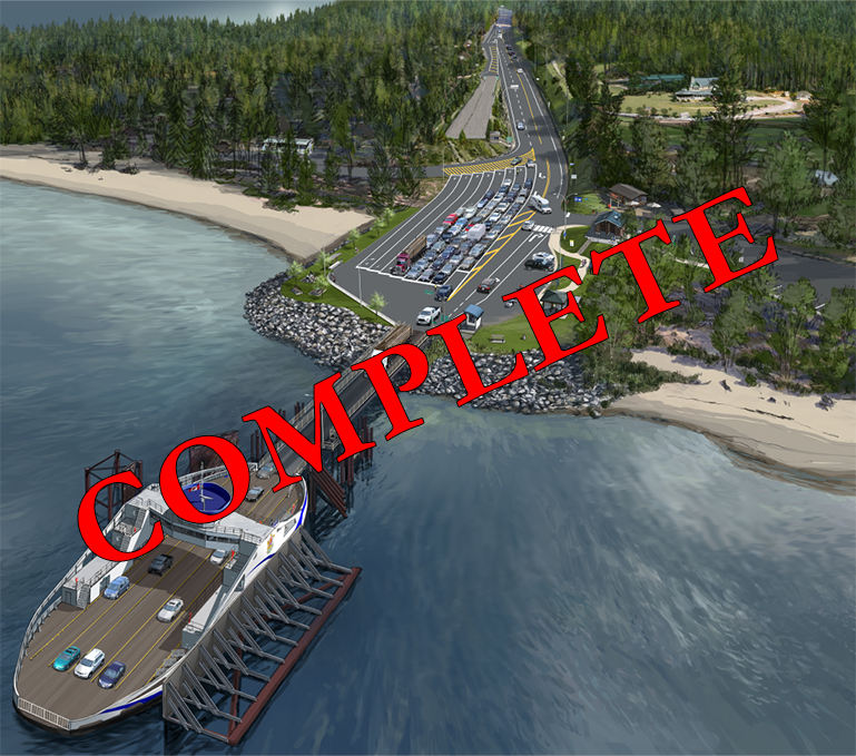 Kootenay Lake Ferry Improvements - Kootenay Bay Ferry terminal rendering