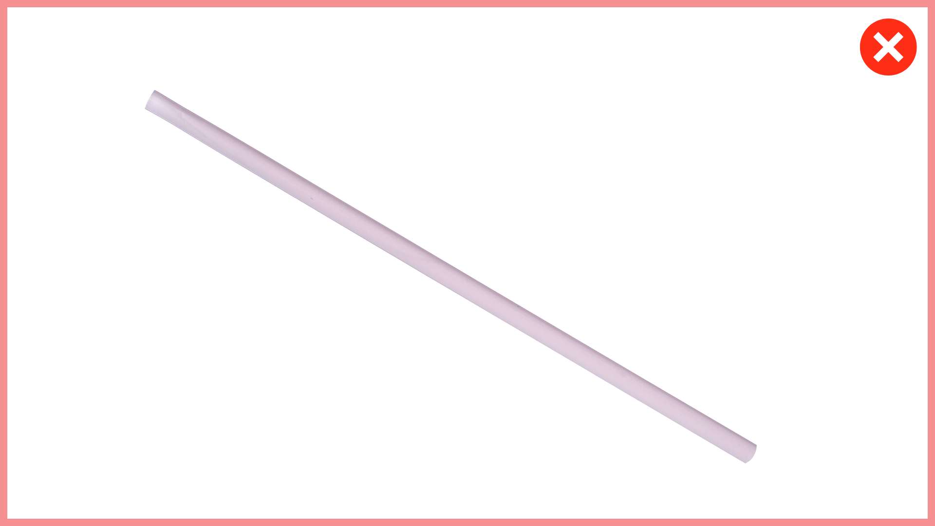 white plastic straw