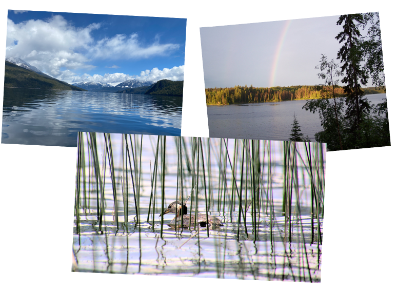 Three images of BC lakes collage 